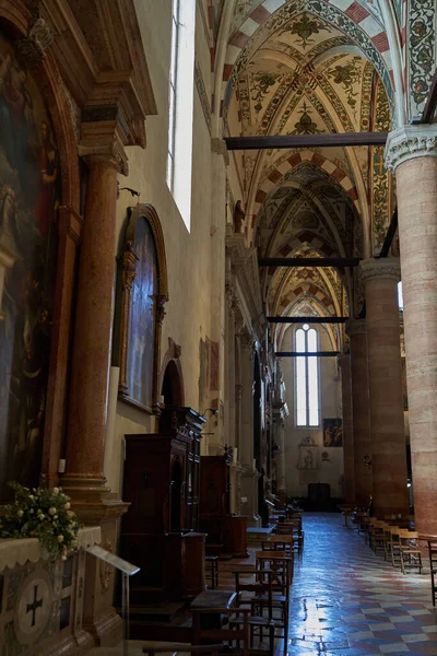 Verona Itália Julho 2022 Basílica Santa Anastácia Exemplo Estilo Gótico — Fotografia de Stock