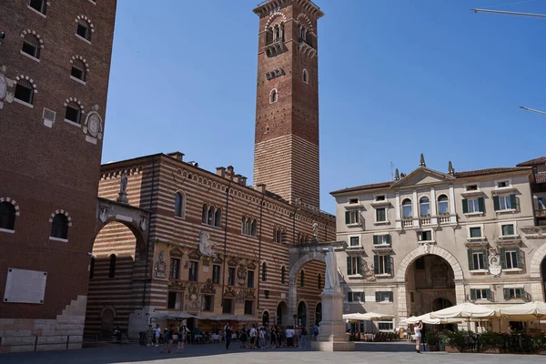 Verona Italien Juli 2022 Verona Historiska Centrum Piazza Dei Signori — Stockfoto