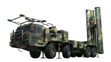 Mobil yüzeyden hava füze sistemine S300 - 3d Resim