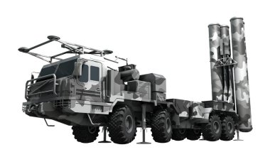 Mobil yüzeyden hava füze sistemine S300 - 3d Resim