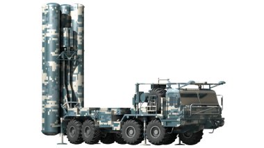 Mobil yüzeyden hava füze sistemine S300 - 3d Resim
