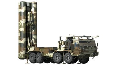 Mobil yüzeyden hava füze sistemine S300 - 3d Resim