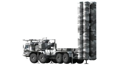 Mobil yüzeyden hava füze sistemine S300 - 3d Resim