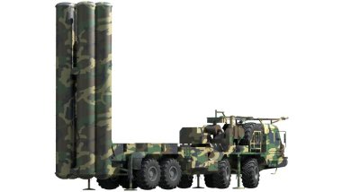 Mobil yüzeyden hava füze sistemine S300 - 3d Resim