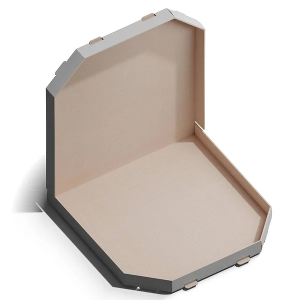 Pizza Kutusu Beyaz Açıldı - 3D Resim Hazırlama