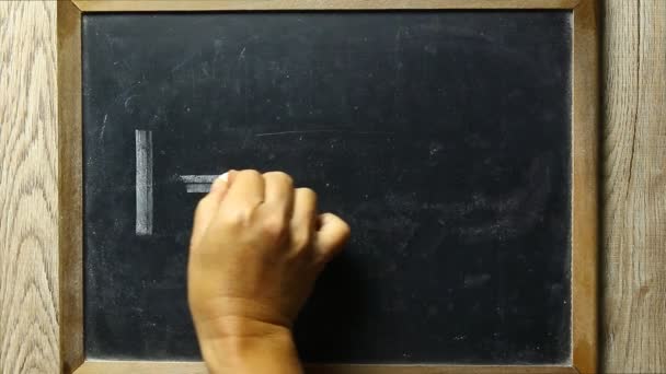 Man Writing Mathematics Equation Blackboard Studio Chiangmai Thailand — 图库视频影像