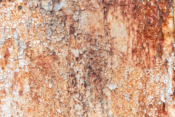 Texture Brown Rust Stains Old Metal Surface Selective Focus Metal — Stock Photo, Image