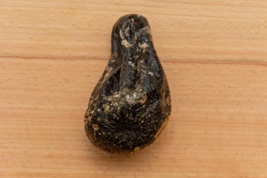 Küflü ve kurutulmuş avokado. Tehlikeli ve zehirli mantar ve küf sporlarıyla çürük meyve. Avokado bozulmuş ve eski..