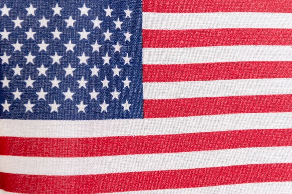 Kleine Flagge Der Vereinigten Staaten Von Amerika Stoffstruktur — Stockfoto