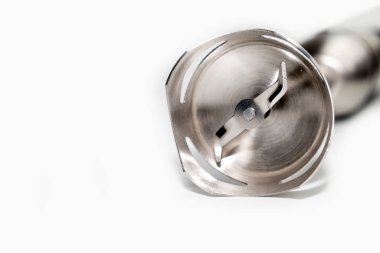 Siyah plastick beyaz arka plan üzerinde blander aksesuar seti ile izole elektrik