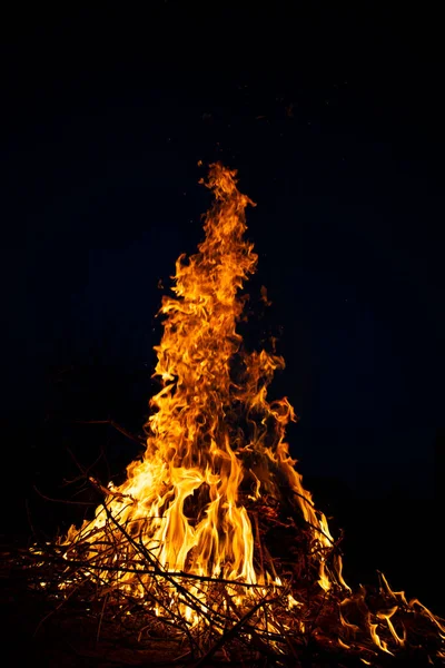 Hoguera Primavera Quemando Basura Peligro Incendio Foto Alta Calidad —  Fotos de Stock