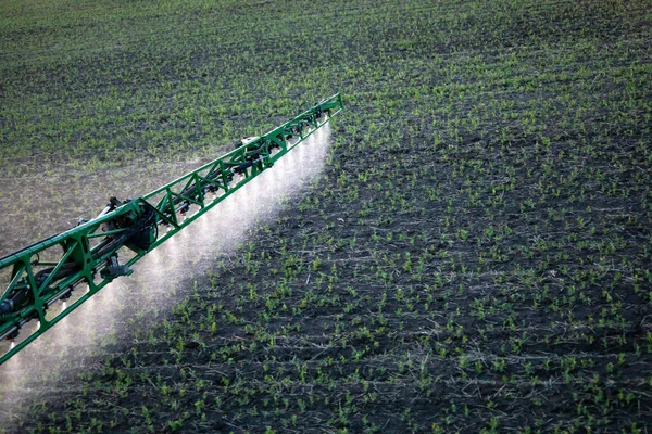 Special Tractor Sprays Fields Weeds Spraying Fields Close High Quality — Stock Photo, Image