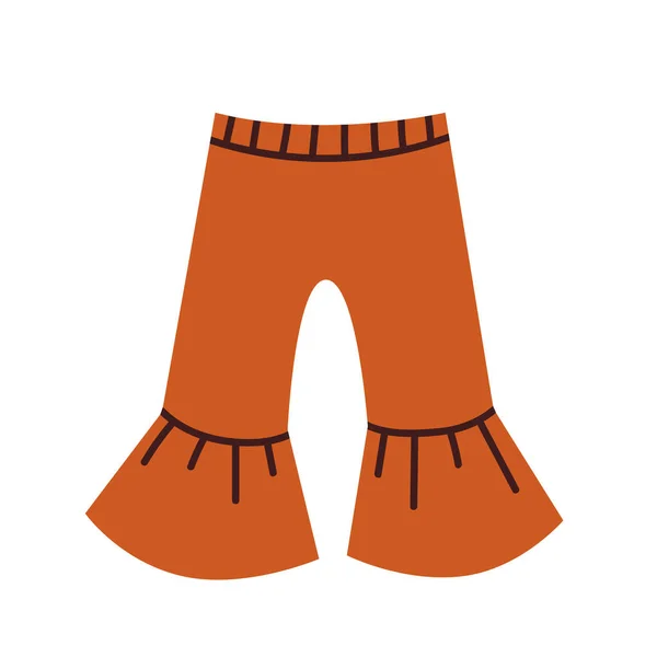 Niedliche Vektor Hosen Boho Kinderzimmer Cliparts Vektorflache Illustration — Stockvektor