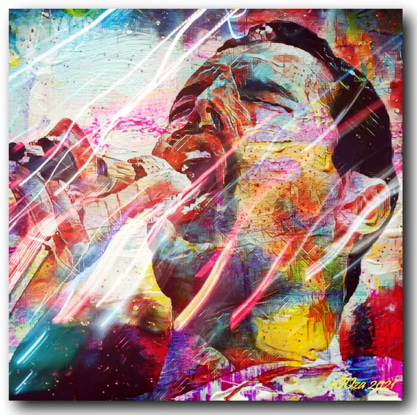 Fmercury Celebrity Net Art Abstract Colorful Graffiti Artistic Composition Digital — 스톡 사진