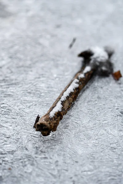 Closeup Macro Ice Crystals Frozen Water Winter Season — Stock Photo, Image