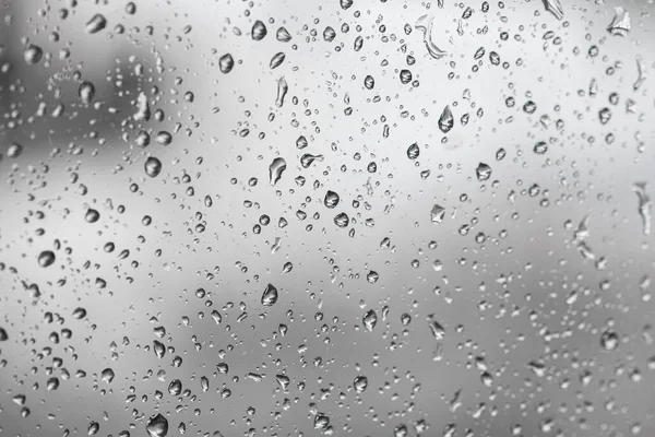 Full frame photo of water drops after rain on a window