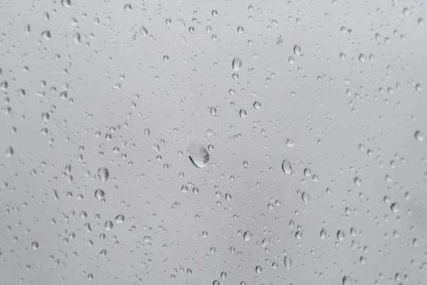 Full Frame Photo Water Drops Rain Window — Fotografia de Stock