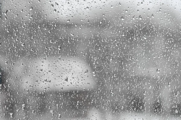 Full Frame Photo Water Drops Rain Window — Zdjęcie stockowe
