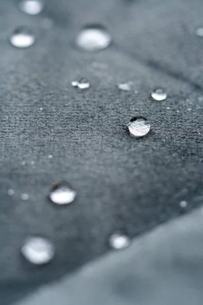 Closeup Macro Small Water Drop Water Repellent Fabric Cloth — Zdjęcie stockowe