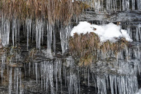 Icicles Rocky Mountain Winter Season — Stock Photo, Image