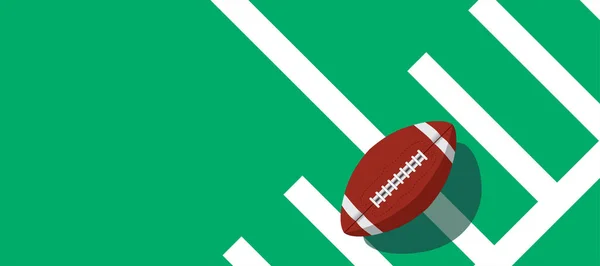 Μπάλα Ποδοσφαίρου Στέκεται Κοντά Στην Κεντρική Γραμμή Στο Πράσινο Πεδίο — Διανυσματικό Αρχείο