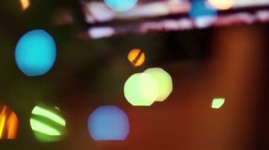 Renkli bulanık noel ışıkları soyut arkaplan çekimleri