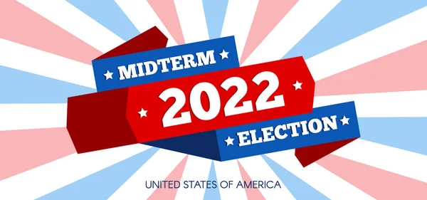 ABD ara seçimleri 2022 sancak tasarımı vektör illüstrasyonu