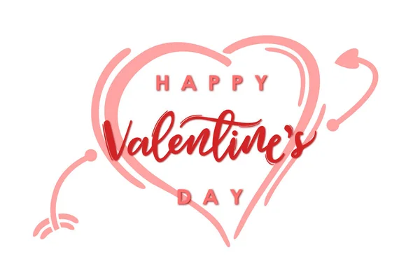 Valentine Day Concept Background Vector Illustration Happy Valentine Day Greeting — Stock Photo, Image