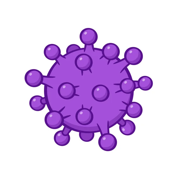 Icono Coronavirus Covid Estilo Dibujos Animados Ilustración Plana Vectorial Pandemia — Foto de Stock