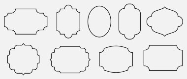 Vintage frames set. Set of frames. Vector frames in flat style on isolated background. Vector EPS 10