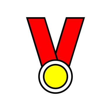 Award icon on isolated background. Medal, winner prize icon in flat linear style. Vector EPS 10