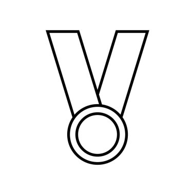 Award icon on isolated background. Medal, winner prize icon in flat linear style. Vector EPS 10