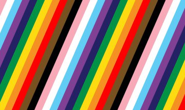 Gay gururu. LGBTQ ile Gurur Arkaplanı. Gurur bayrağı renkleri. Gökkuşağı çizgili arka plan. Uygulamalar ve web siteleri için vektör illüstrasyonu. Vektör EPS 10