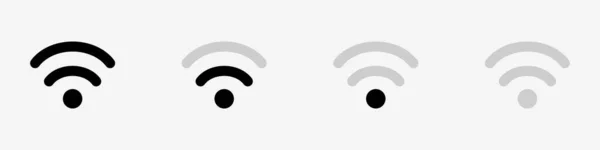 Wireless Wifi Icon Символ Сигнала Internet Connection Сигнал Изолированном Фоне — стоковый вектор