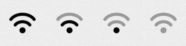 Wireless Wifi Icon Символ Сигнала Internet Connection Сигнал Прозрачном Фоне — стоковый вектор