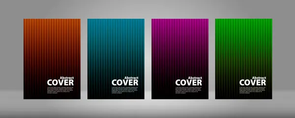 Collection Cover Vector Bannières Abstraites Modernes Dégradées Colorées Sur Fond — Image vectorielle