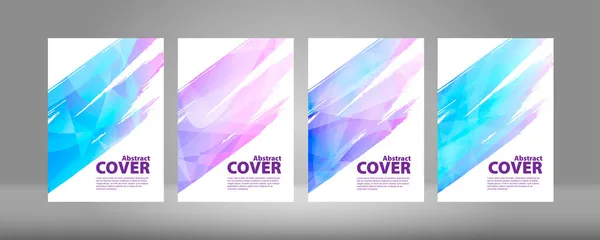 Collection Couvertures Avec Coups Pinceau Pour Livres Magazines Catalogues Taches — Image vectorielle