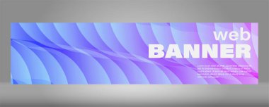 Pembeden maviye pürüzsüz bir gradyanı olan modaya uygun soyut bir afiş. İş sunumları, el ilanları, posterler için karmaşık çok katmanlı eğri tasarımı. Mesaj at. Dikdörtgen çerçeve. Çizgi. Morötesi 