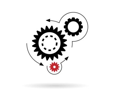 Dönen Mekanik Bağlantı Tekniği Simge Çizgisi Sanatı