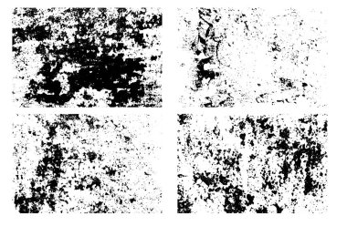 Boyalı Metal Yüzey Grunge Dokuları Seti 'ndeki pas. Endüstriyel Arkaplan Kavram Vektörü Sanatı