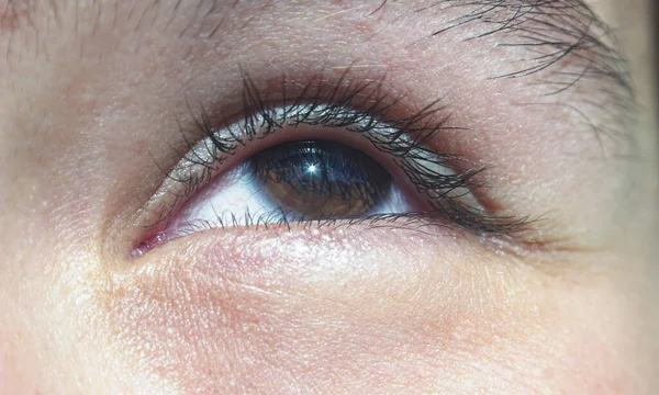 Oczy Dziewcząt Makro Obraz Oczu Dziewczyny — Zdjęcie stockowe