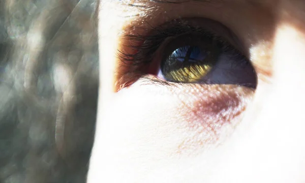 少女たちの目少女たちの目のマクロなイメージ — ストック写真