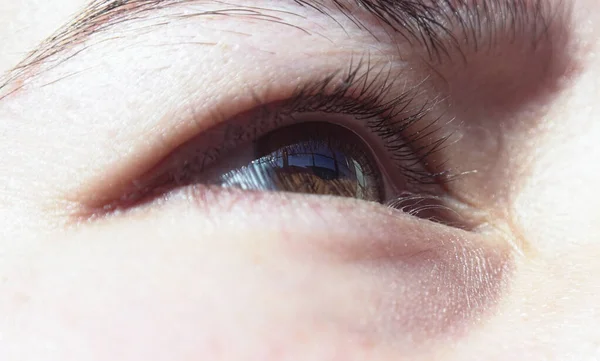 Oczy Dziewczyny Oczy Dziewczyny Makro — Zdjęcie stockowe