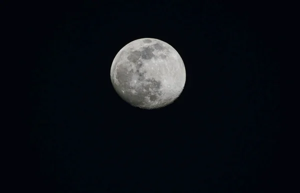Close Image Moon Growth Phase Crescent — Fotografia de Stock