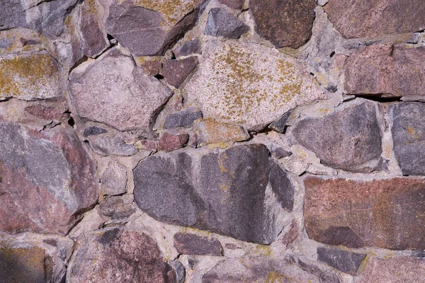 Old Wall Granite Stones Different Sizes Background — Stock Photo, Image