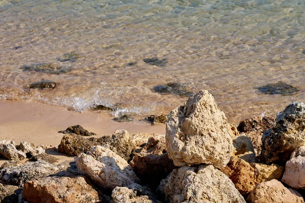 Pierres Sur Côte Mer Rouge Egypte — Photo