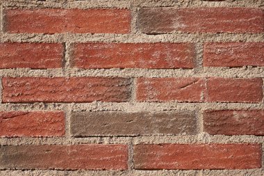 Arkaplan olarak kırmızı tuğlalardan oluşan eski bir duvar