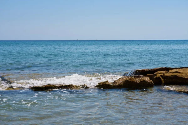 Waves Stone Coast Crete — Photo