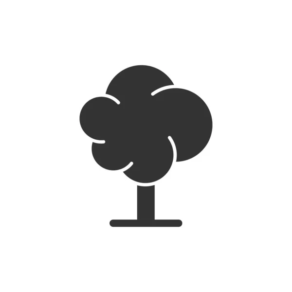 Baum Symbol Flachen Stil Waldvektorillustration Auf Weißem Isoliertem Hintergrund Werksschild — Stockvektor