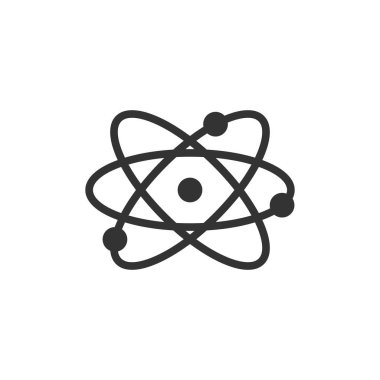 Düz bir bilim simgesi. Beyaz izole edilmiş arka planda DNA hücre vektör çizimi. Molekül evrimi iş konsepti.